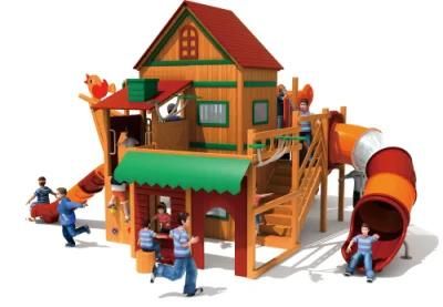 Newest Wooden Outdoor Playground