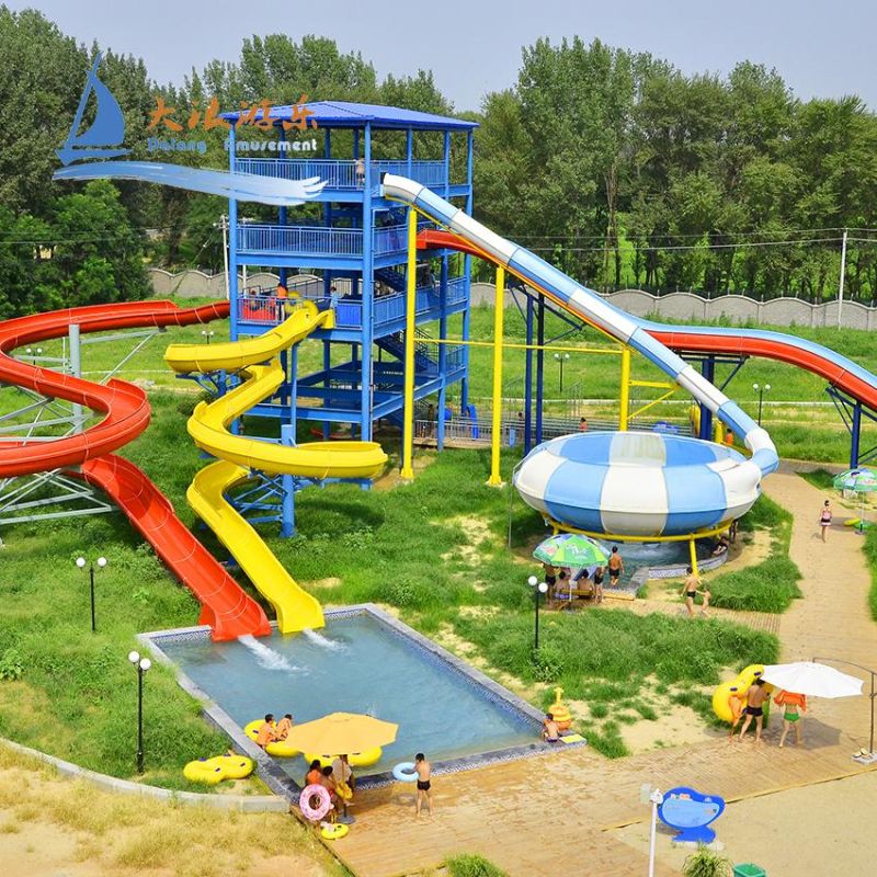 Large Scale Park Children Playground Outdoor Water Play Slide with High Quality