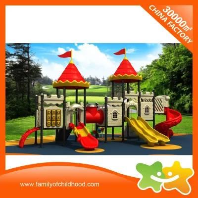 China New Manufacture Flag Castle Plastic Slide for Children