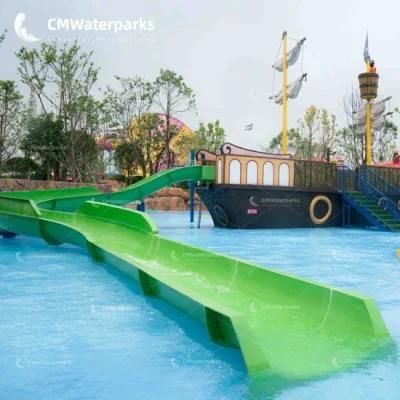 Hot Sale Water Park Equipment Fiberglass Water Slide Kids Slide Pirate Ship