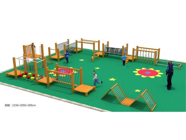 Gymnastic Preschool Outdoor Wooden Fitness Equipment for Kids Funny Adventure Kindergarten Equipment