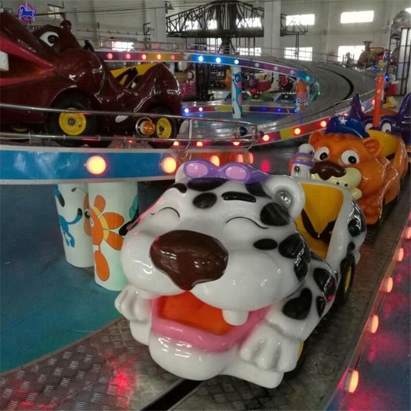 Colorful Kids Amusement Park Rides Electric Climbing Train Mini Convoy Car