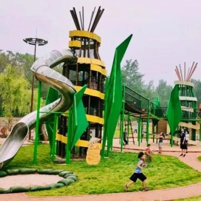 Customized Park Outdoor Pineapple Shaped Slide Square Children Playground Equipment