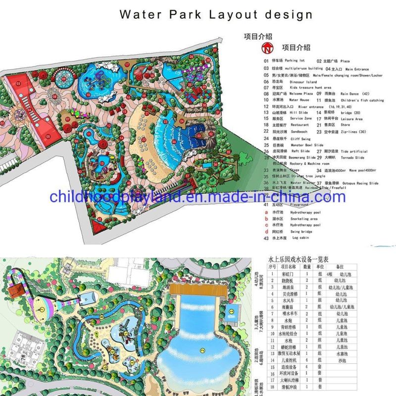 Water Park Equipment Big Pool Slide Water Park Equipment for Sale