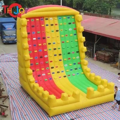 2022 New Design Commercial Sport Game 6X5m Outdoor Giant Inflatable Climbing Wall for Kids and Adults