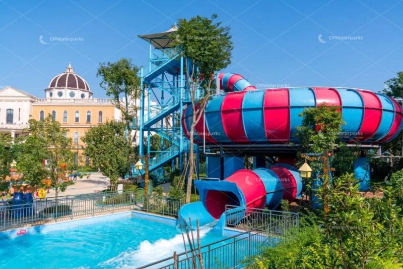 Customized Fiberglass Water Slide Outdoor Water Park for Kids Adult