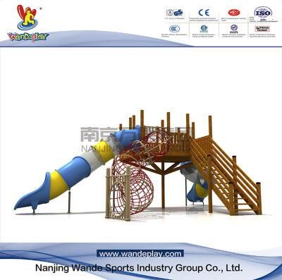 Wandeplay Theme Amusement Park Children Outdoor Playground Equipment with Wooden Structure with Wd-16D0656-02