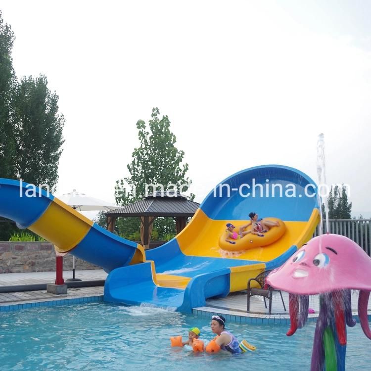 Aqua Park Fiberglass Mini Trumpet Slide for Children