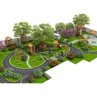 Multifunctional Park House Commercial Sports Wooden Slide Outdoor Playground Amusement Park