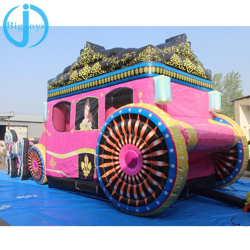 Inflatable Princess Carriage, Popular Pink Theme Inflatable Park