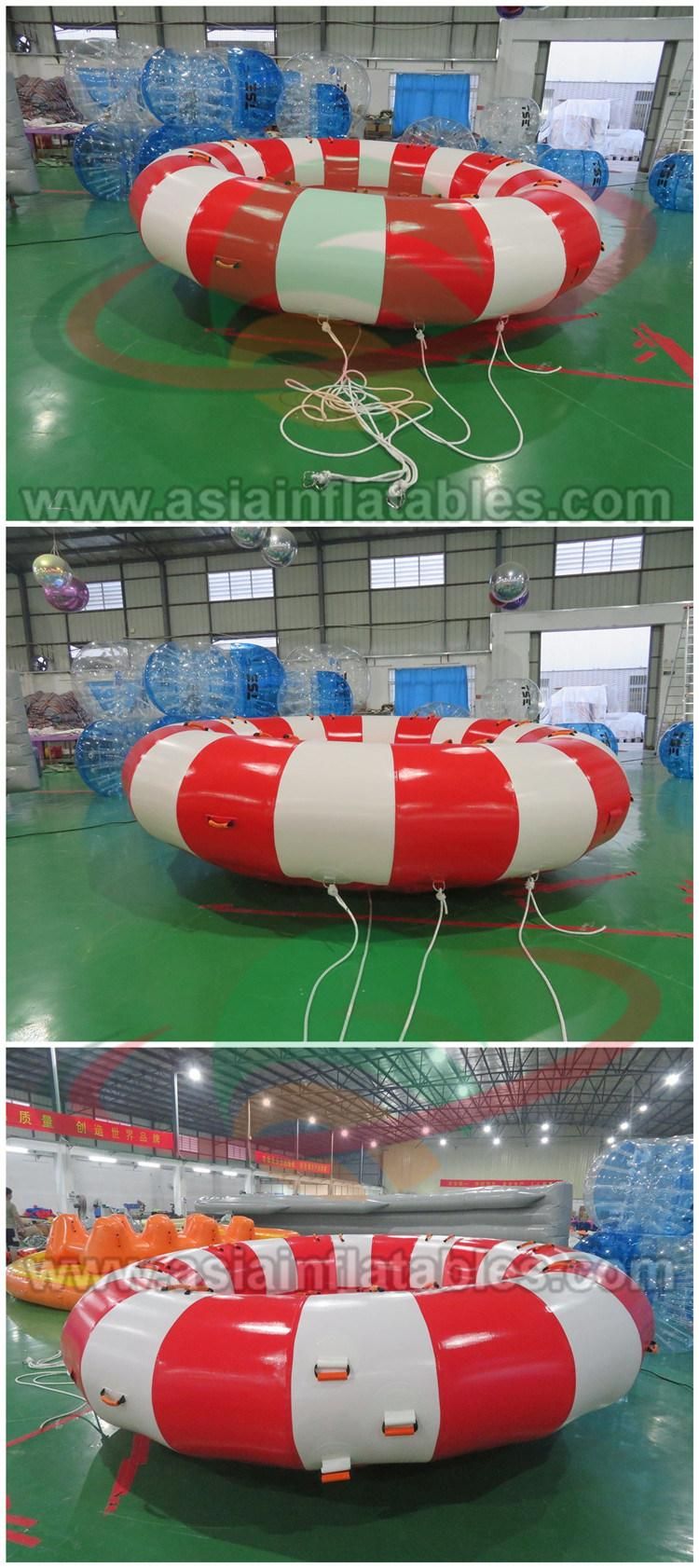 Inflatable Water Disco Boat Flying Towable Inflatable Water Spinning Toy