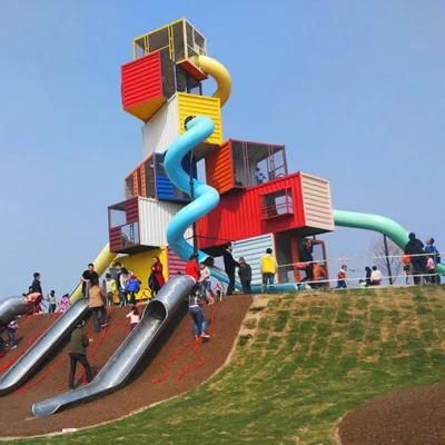 Customized Children&prime;s Outdoor Playground Stainless Steel Slide Amusement Park Equipment