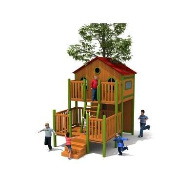 Factory Custom Outdoor Wooden House Children Playground Equipment