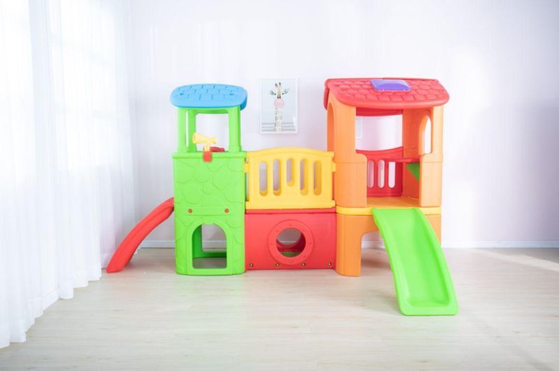 Kids Indoor Playhouse with Slide Children′ S Play Equipment Indoor Playground