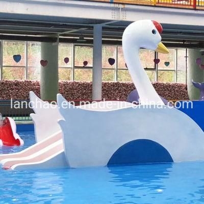 Swimming Pool Aqua Park Fiberglass Swan Water Slide