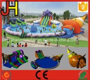 Hot Sale Giant Inflatable Water Slide with Pool for Outdoor Amusement Game