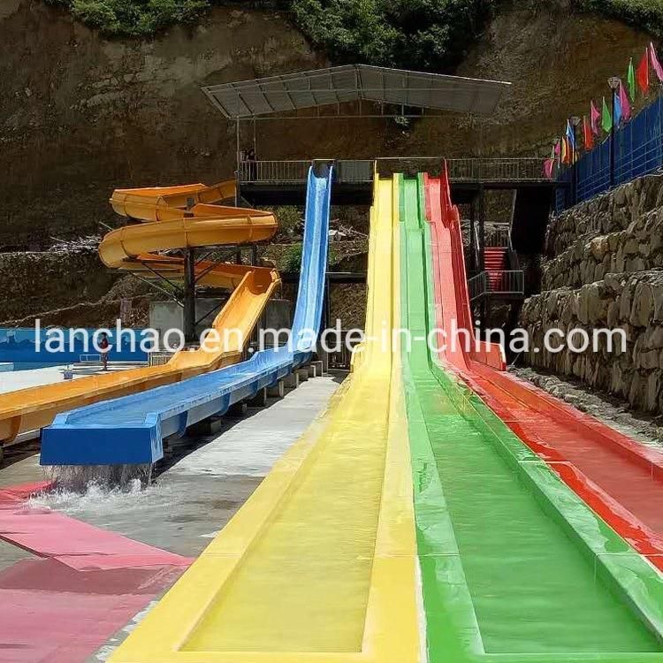 Water Park Design Rainbow Spiral Fiberglass Slide