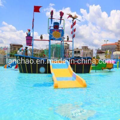 Fiberglass Pirate Ship Splash Park Water Playground Equipment