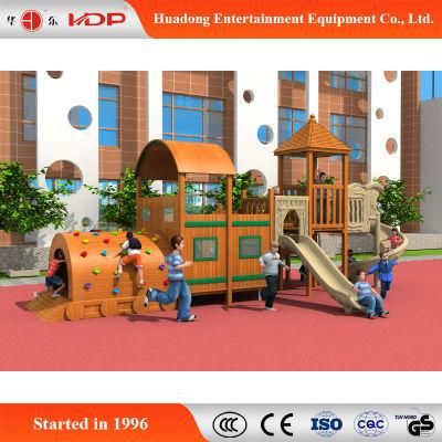 Funny Style Wooden Climbing Slide Amusement Equipment (HD-MZ038)