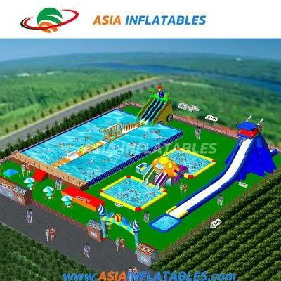 Aqua Park Equipment Project Inflatable Water Playground with Pool and Slide