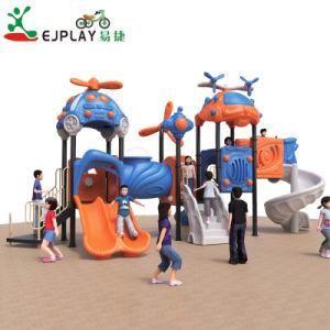 Kindergarten Outdoor Indoor Playground Castle Themed Children Park Plastic Slide with Fitness Equipment