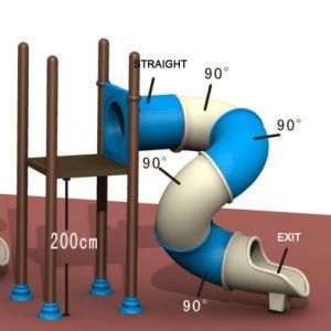 Spiral Tunnel Tube Twister Slide for 200cm Platform