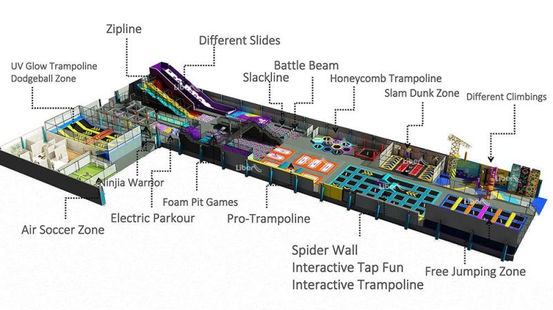 GS Approved Kids Indoor Trampoline Sport with Bumper Ball