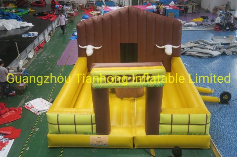 2022 New Design 5X5m Inflatable Rodeo Mechanical Bull Riding Game