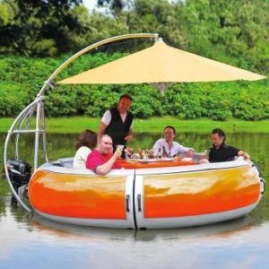 Floating Entertainment Electric Leisure BBQ Boat Donut with Barbecue Grill