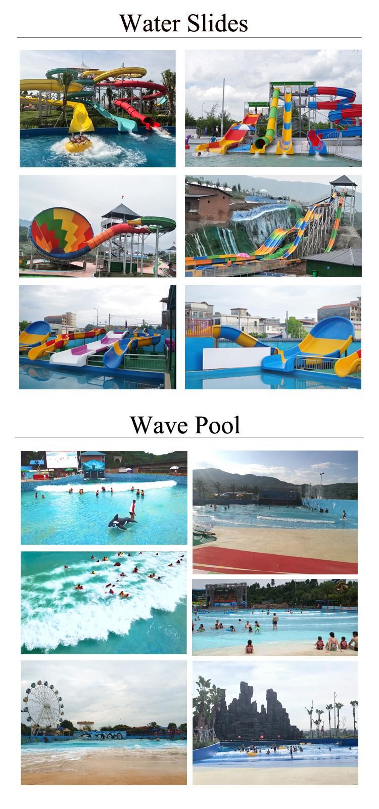 Swimming Pool Water Park Equipment Fiberglass Family Wide Slide