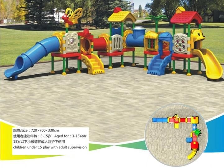 Attractive Design Children New Amusement Park Plastic Slide Outdoor Playground