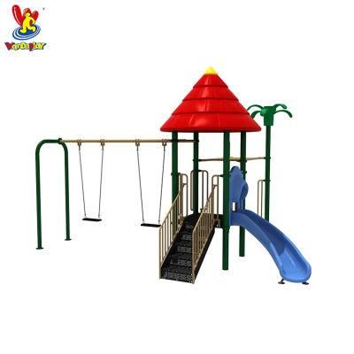 Wandeplay Outdoor Kids Plastic Slide Garden Swing Set
