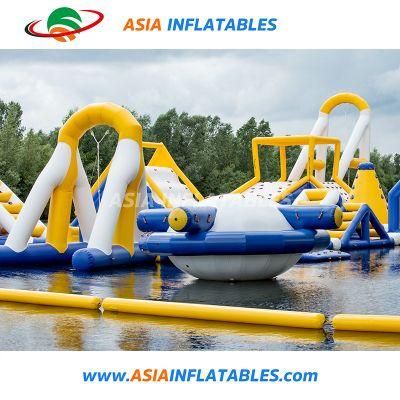 Commercial Aqua Running Park Inflatable Floating Island