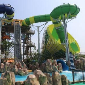 Most Popular Amusement Park Fiberglass Water Slides Tornado Water Slide for Sale