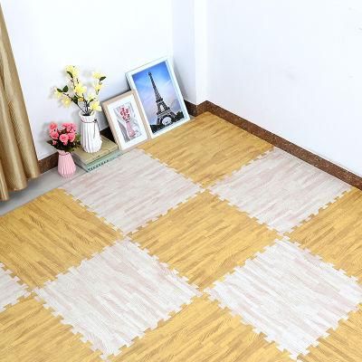 EVA Puzzle Ground Floor Mat Sound Insulation Wood Grain Non-Slip for Children Room