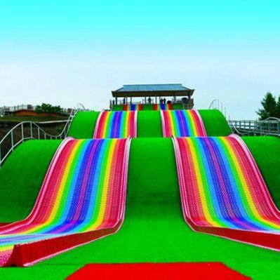 Park Grass Rainbow Slide Scenic Area Kids Outdoor Playground Equipment