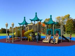 Plastic Material and Outdoor Playground Type Kids Play Equipment Slides (HD16-041A)