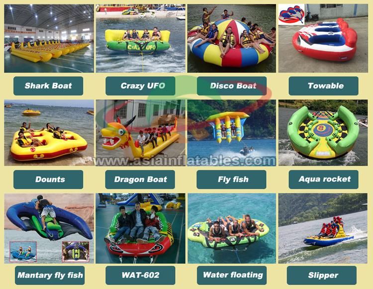 Inflatable Towable Water Donut Boat, Inflatable Equipment Lake Use Donut Boat
