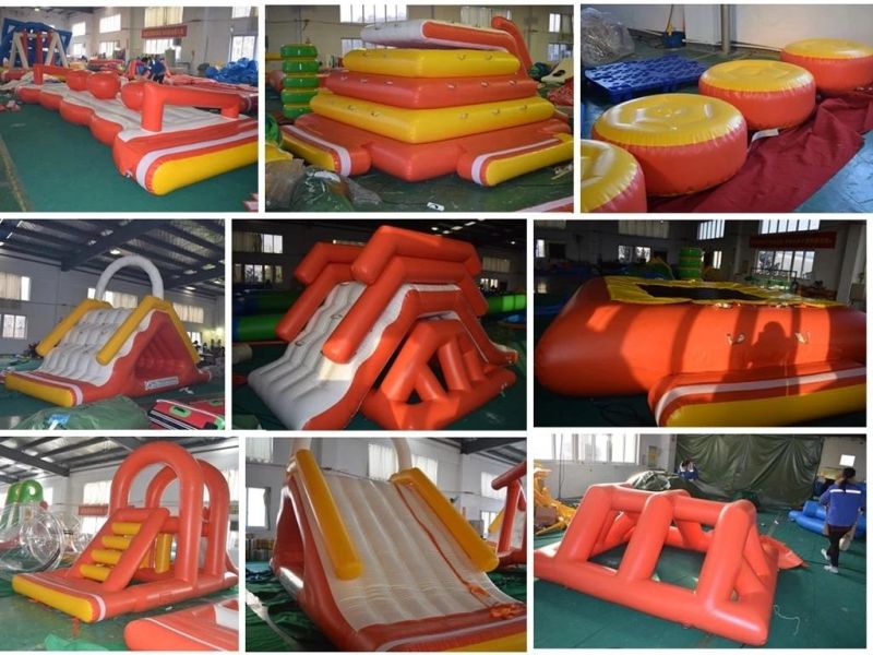 Giant Inflatable Floating Games Water Bouncer Aqua Park Sea Obstacle Course