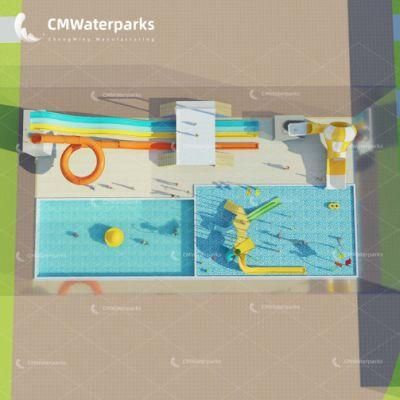 Newest Design of Fiberglass Water Slides Combination for Water Park of Resort