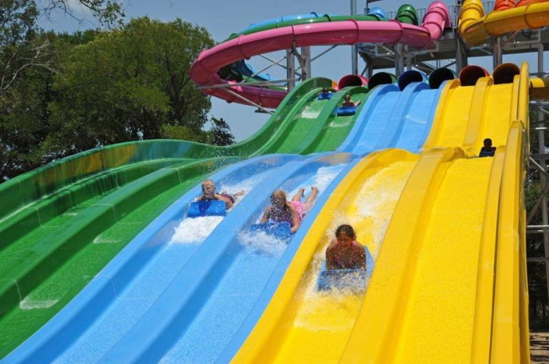 2019 Screaming Water Park Equipment Fiberglass 4-Person Space Bowl Slide for Adults 15m High (LZH-015)