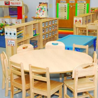 Early Education Kids Kindergarten Wooden Children Kids Room Furniture Sets with Table and Chairs