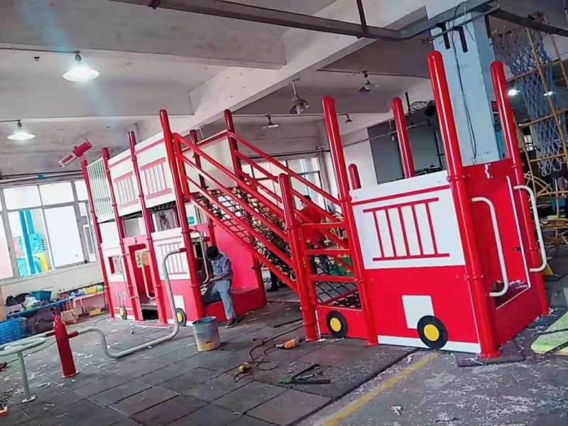 PE Board Fire Truck Children′s Entertainment Slide Equipment