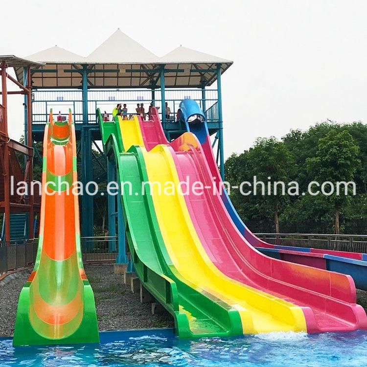 Fiberglass Spiral Open and Competition Rainbow Water Park Slide