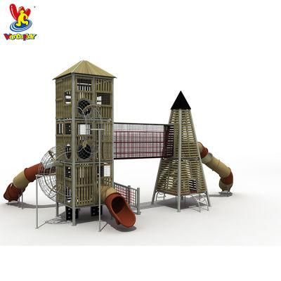 High Quality Kids Slide Outdoor Wooden Playsets Playground Equipment