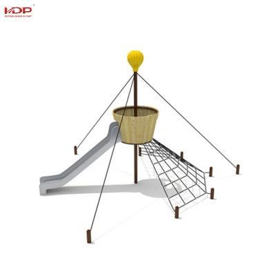 Safety Outdoor Playground Rope Climbing Net with Slide Play
