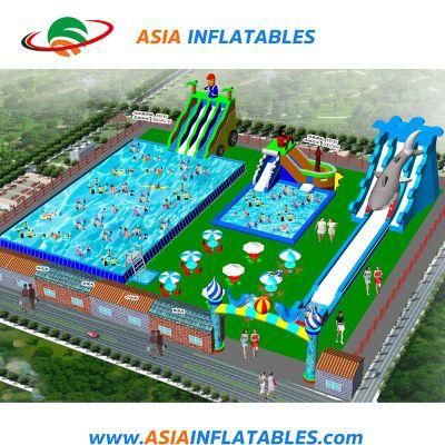 Giant Commercial Adult and Kids Land Inflatable Amusement Water Park for Sale