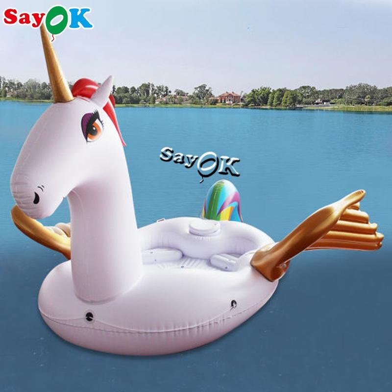 Fun Unicorn Shaped Water Inflatable Sofa Boat for Sale
