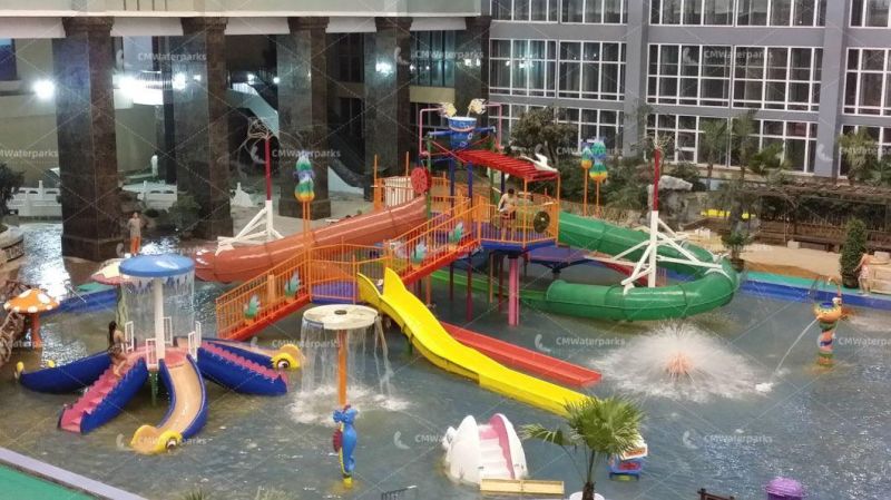 Customized Fiberglass Water Slide Linghai Jiuhua Spring Hotel Water Park