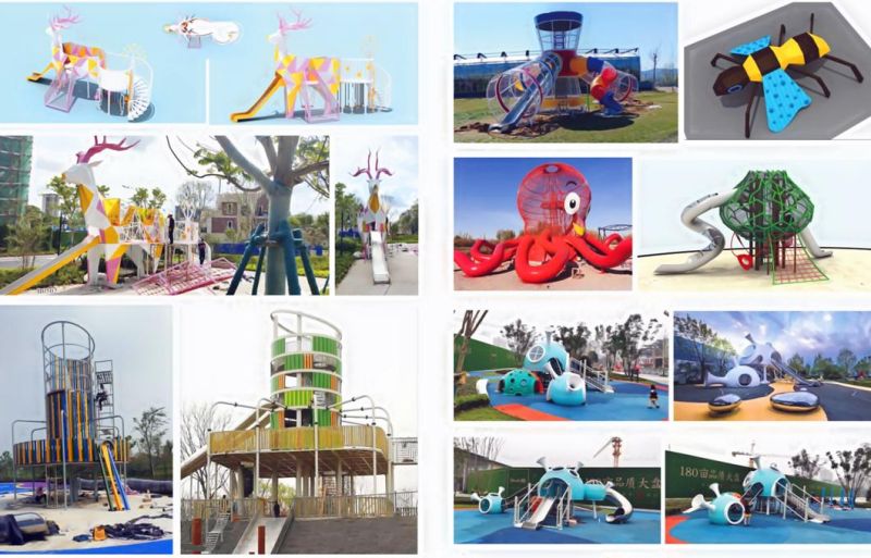 Outdoor Park Scenic Children′s Playground Equipment Stainless Steel Slide 22g